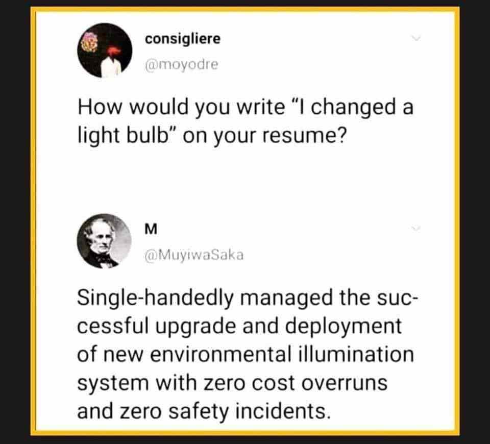 Funny Resume Meme